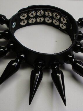 Metal Devastation NASTROND Black Giant Spiked Leather Choker